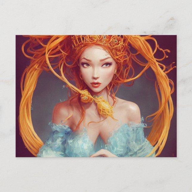 Spaghetti Goddess Postcard (Front)