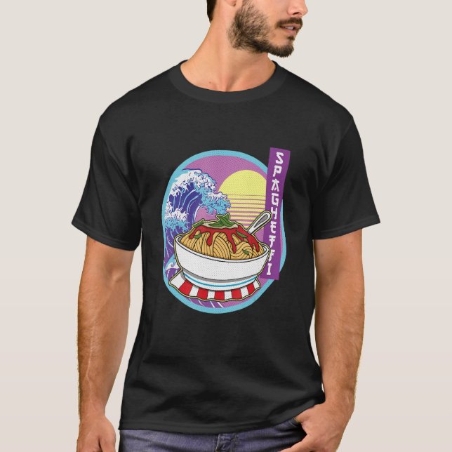 Spaghetti Italian Italy Food Cuisine Noodles Vacat T-Shirt (Front)