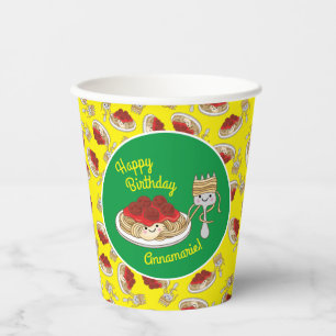 Spaghetti Kids Birthday Party Meatballs Paper Cups