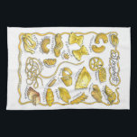 Spaghetti Kitchen Towel<br><div class="desc">This color pencil drawing by Rocky Pinciotti features a variety of fun pasta shapes. The "waffle" towel is super absorbent and machine washable.</div>