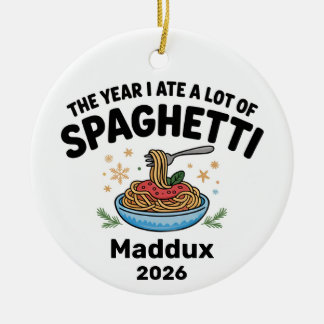 Spaghetti Lover 2026 Christmas Ornament Funny Gift