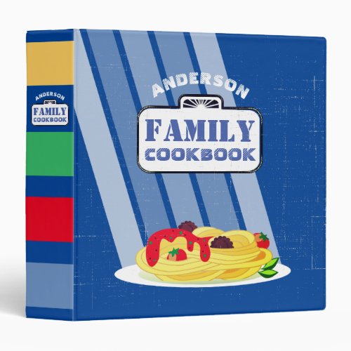 Spaghetti meatballs personalized cookbook recipe 3 ring binder
