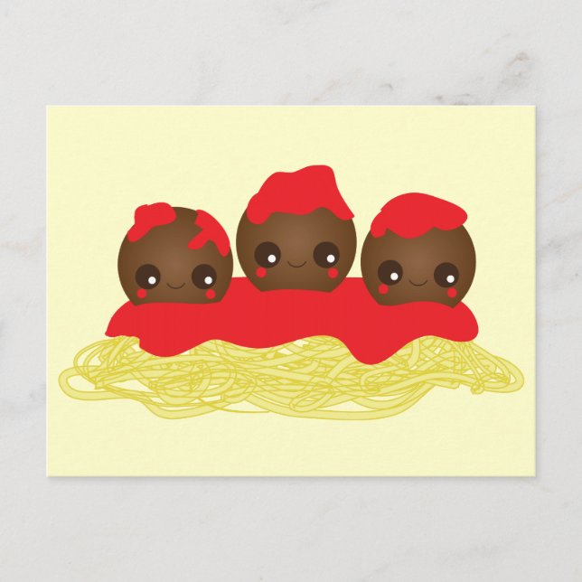Spaghetti & Meatballs Postcard (Front)