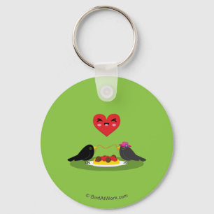 Spaghetti Meatballs Romantic Date Keychain