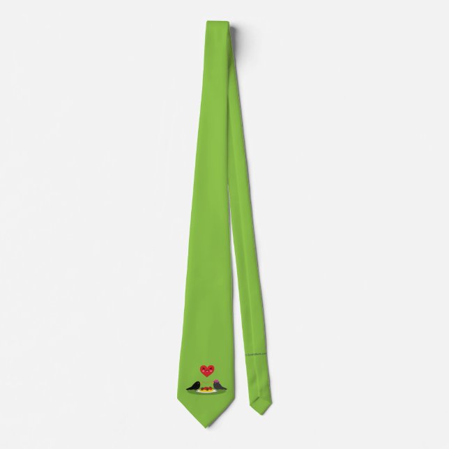 Spaghetti Meatballs Romantic Date Neck Tie (Front)