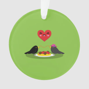 Spaghetti Meatballs Romantic Date Ornament