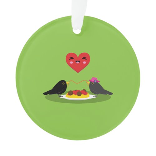Spaghetti Meatballs Romantic Date Ornament