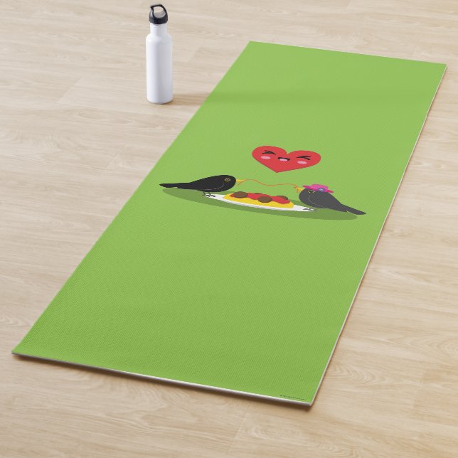 Spaghetti Meatballs Romantic Date Yoga Mat (In Situ)