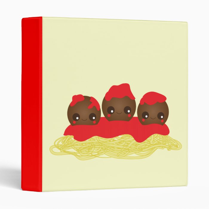 Spaghetti & Meatballs Vinyl Binder