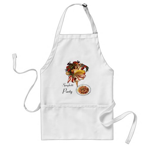 SPAGHETTI PARTY DANCEITALIAN KITCHEN AND TOMATOES ADULT APRON