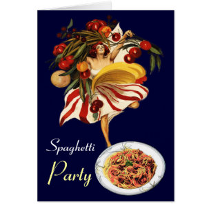 SPAGHETTI PARTY DANCE,ITALIAN KITCHEN AND TOMATOES CARDS