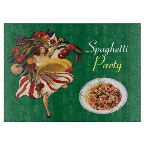 SPAGHETTI PARTY DANCEITALIAN KITCHEN AND TOMATOES CUTTING BOARD