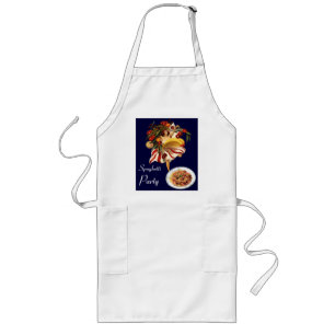 SPAGHETTI PARTY DANCE,ITALIAN KITCHEN AND TOMATOES LONG APRON