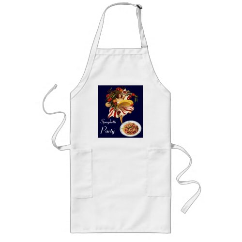 SPAGHETTI PARTY DANCEITALIAN KITCHEN AND TOMATOES LONG APRON