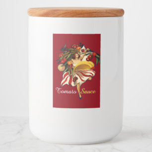 SPAGHETTI PARTY DANCE,ITALIAN KITCHEN TOMATO SAUCE FOOD LABEL