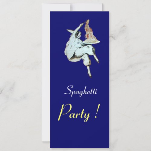 SPAGHETTI PARTYITALIAN KITCHEN red blue dinner Invitation