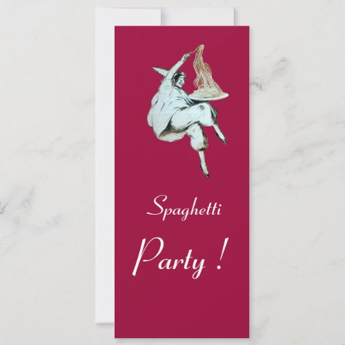 SPAGHETTI PARTYITALIAN KITCHEN red dinner brunch Invitation