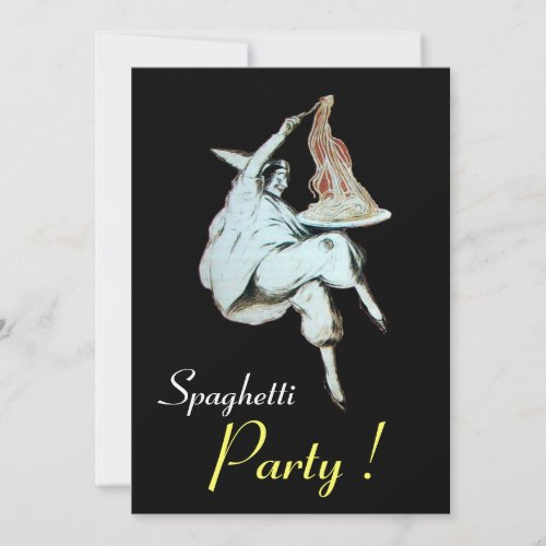 SPAGHETTI PARTYITALIAN KITCHEN red dinner brunch Invitation