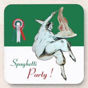 SPAGHETTI PARTY ITALIAN KITCHEN, RESTAURANT BEVERAGE COASTER