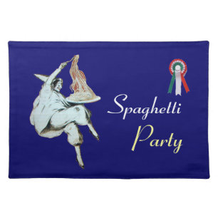 SPAGHETTI PARTY ITALIAN KITCHEN, RESTAURANT blue Placemat