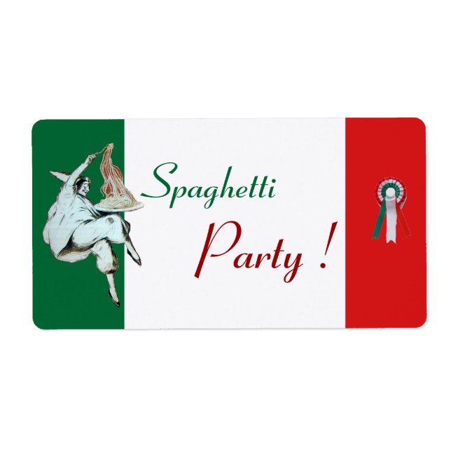 SPAGHETTI PARTY ITALIAN KITCHEN, RESTAURANT green Label (Front)