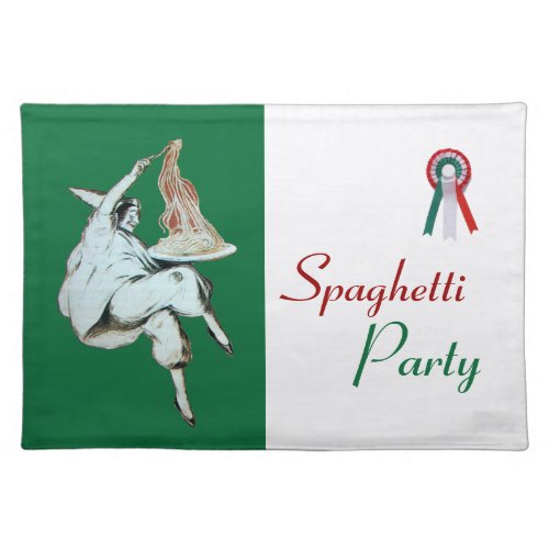 SPAGHETTI PARTY ITALIAN KITCHEN RESTAURANT green Placemat
