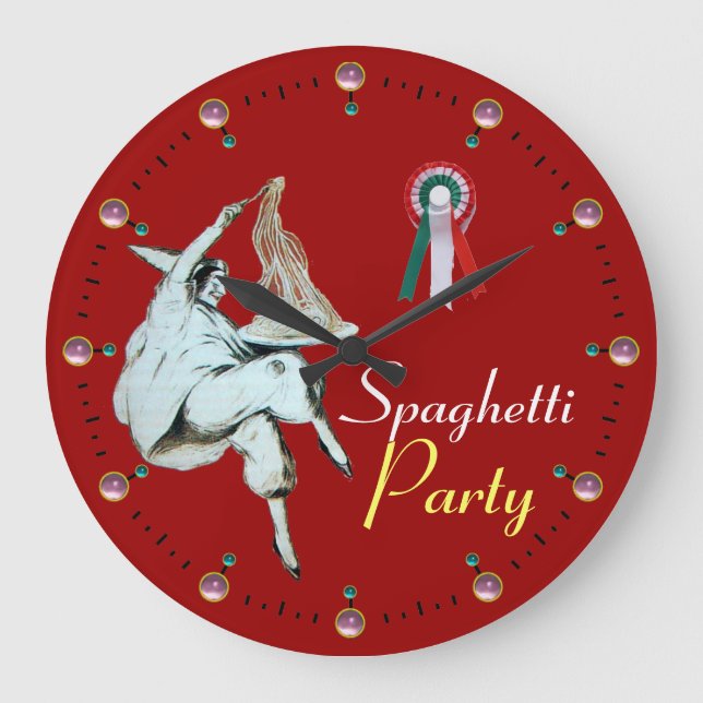 SPAGHETTI PARTY ITALIAN KITCHEN, RESTAURANT LARGE CLOCK (Front)