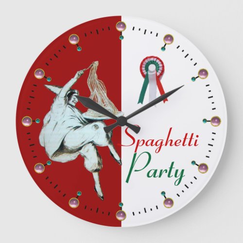 SPAGHETTI PARTY ITALIAN KITCHEN RESTAURANT LARGE CLOCK