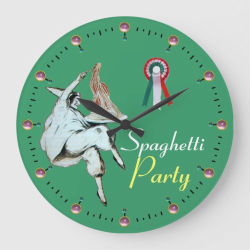 SPAGHETTI PARTY ITALIAN KITCHEN RESTAURANT LARGE CLOCK