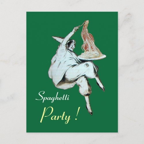 SPAGHETTI PARTY ITALIAN KITCHEN RESTAURANT Recipe Postcard