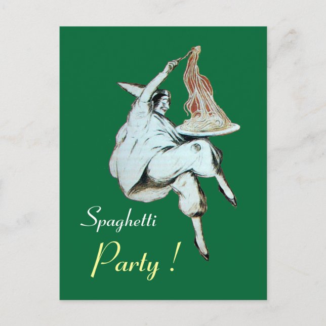 SPAGHETTI PARTY ITALIAN KITCHEN, RESTAURANT Recipe Postcard (Front)