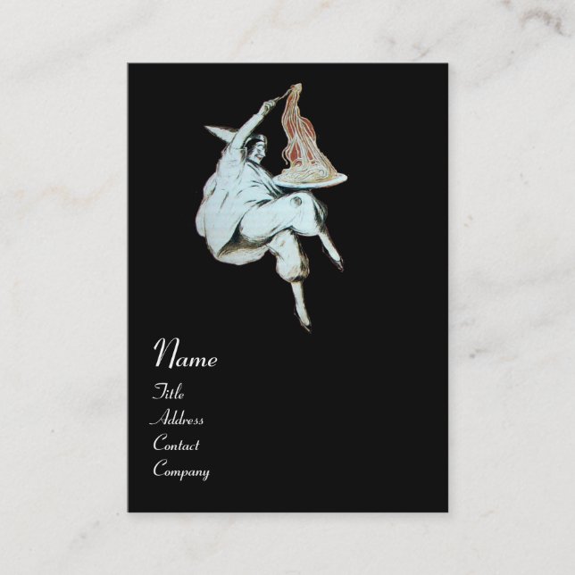 SPAGHETTI PARTY ITALIAN KITCHEN, RESTAURANT red Business Card (Front)