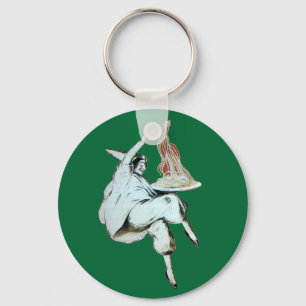 SPAGHETTI PARTY ITALIAN KITCHEN, RESTAURANT red Keychain