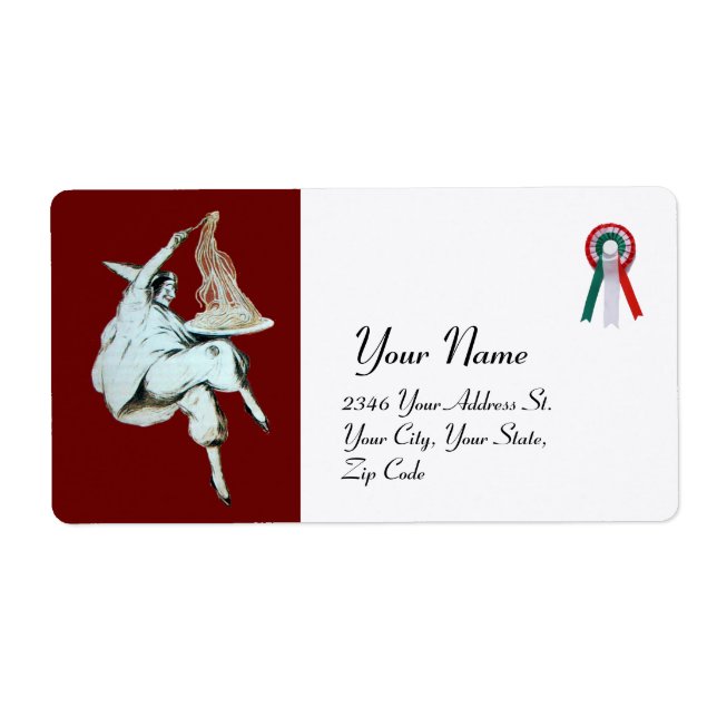 SPAGHETTI PARTY ITALIAN KITCHEN, RESTAURANT red Label (Front)