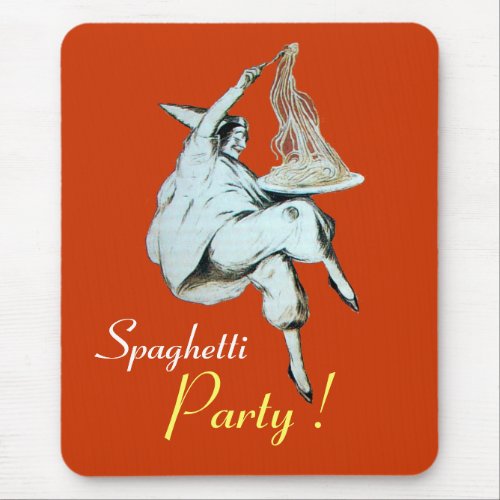 SPAGHETTI PARTY ITALIAN KITCHEN RESTAURANT red Mouse Pad