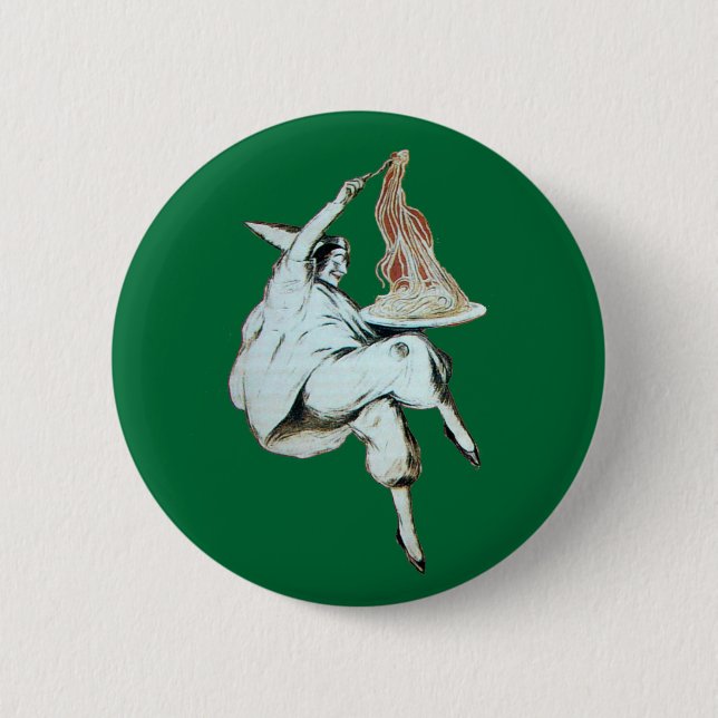 SPAGHETTI PARTY ITALIAN KITCHEN, RESTAURANT red Pinback Button (Front)