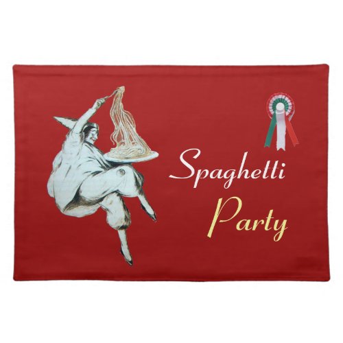 SPAGHETTI PARTY ITALIAN KITCHEN RESTAURANT red Placemat