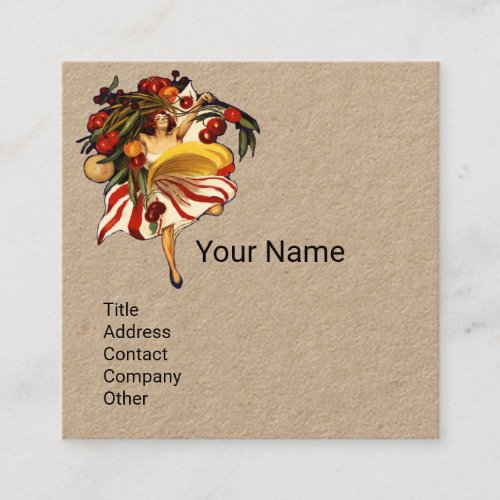 SPAGHETTI PARTY ITALIAN KITCHEN TOMATOES Kraft Square Business Card