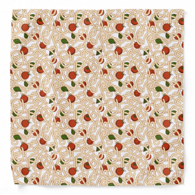 Spaghetti pasta Italian food with tomato Bandana (Front)