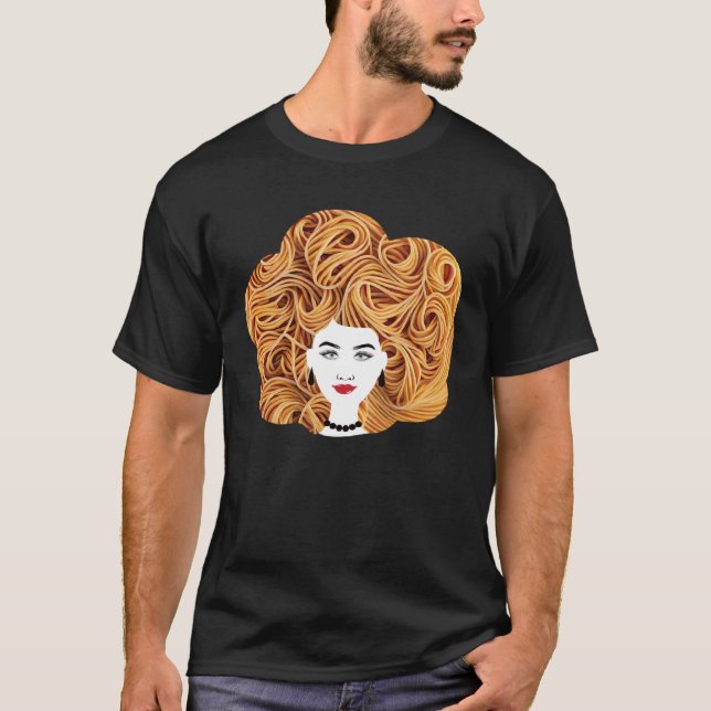 Spaghetti Pasta Natural Hair T-Shirt (Front)
