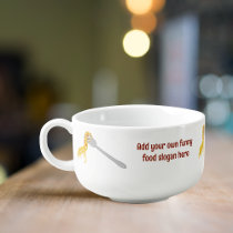 Spaghetti Pasta on Forks: Add Funny Slogan Italian Soup Mug