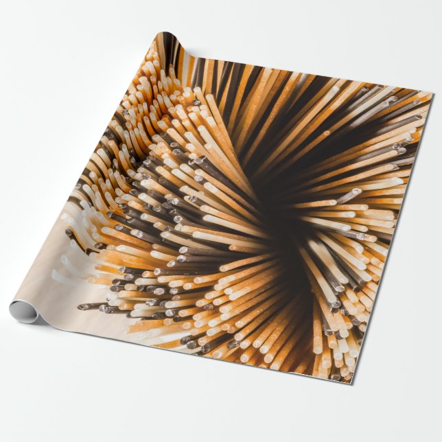 Spaghetti Pasta Wrapping Paper (Unrolled)