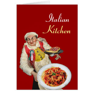 SPAGHETTI & PIZZA PARTY RESTAURANT green white red Cards