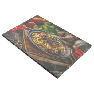 Spaghetti Puttanesca with Fresh Tomatoes and Olive Gallery Wrap