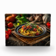 Spaghetti Puttanesca with Fresh Tomatoes and Olive