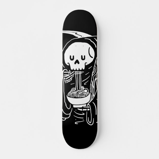 Spaghetti Reaper minimalistic skateboard design (Front)