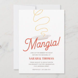 Spaghetti Rehearsal Dinner Invitation