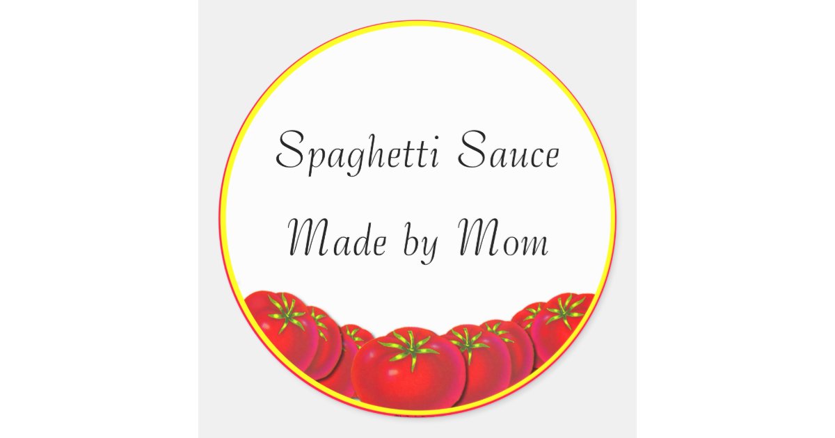 Spaghetti Sauce Custom Canning Labels Zazzle