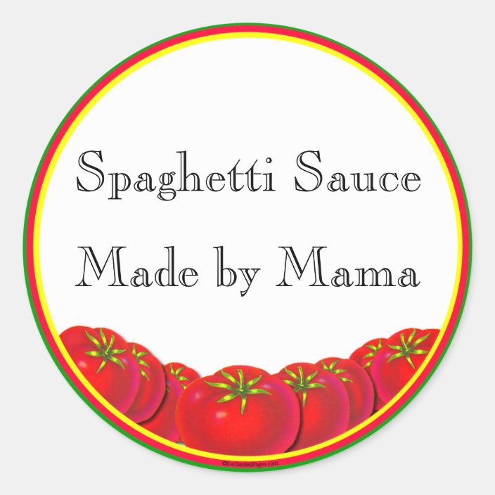 Spaghetti Sauce Customizable Canning Label Sticker