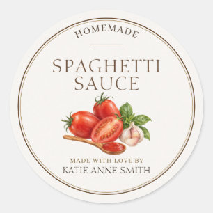 Spaghetti Sauce Labels Personalized Jar Stickers